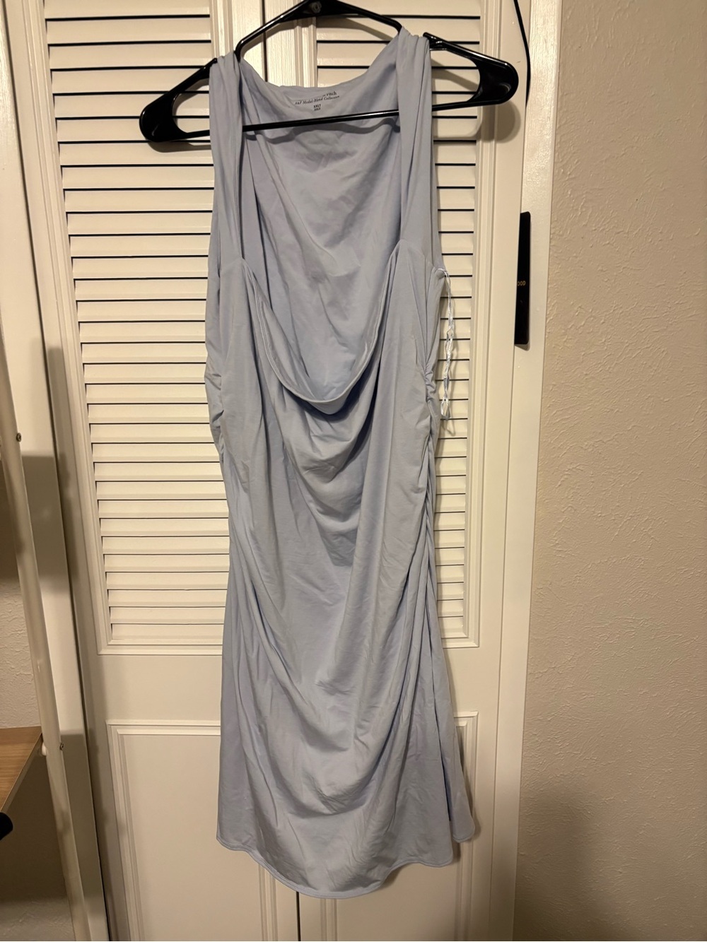 Abercrombie & Fitch Light Blue Draped Midi Dress